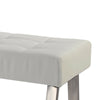 Dining Bench Long Seat Chair White Black Faux Leather Lounge Stool Practical