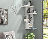 Scala Corner Shelves, Wooden Corner Cabinet, Modern Floating Wall Shelf Unit