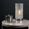 Modern Touch Table Lamp 23cm Genuine Crystal Dimmer Chrome Lounge Light Home