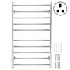 100W Bathroom Wall Electric Ladder Heated 10 Bars Towel Rail Warmer Radiator