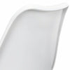 Tulip Dining Chair, Eiffel Inspired, Solid Wood ABS Plastic Padded Seat Office