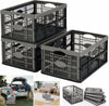 32 Litre Collapsible Plastic Storage Crate Box Stackable Home Office Garage Car