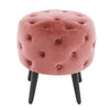 Velvet Button Dressing Table Stool Footstool Ottoman Footrest Makeup Chair Seat