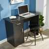 White Black Oak Desk 1 Drawer 1 Door Compact Computer Workstation Home Office