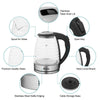 1.8L Electric Glass Kettle Blue LED Illuminated Fast Water Boiler Jug 2000W