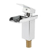 Modern Bathroom Basin Sink Tap Monobloc Mixer Taps Faucet Waterfall Chrome Brass