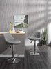 SET OF 2 GREY GAS LIFT SWIVEL BAR STOOLS, BREAKFAST KITCHEN BAR BARSTOOLS