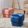 Velvet Footstool Pouffe Round Footrest Makeup Dressing Table Stool Shoe Changing
