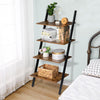 Industrial Ladder Shelving 5 Tier Display Stand Book Shelf Wall Rack Storage