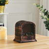 Mini Tabletop LED Fireplace Lantern Log Fire Effect Decorative Lamp Home Decor