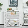 Modern 4 Tiers Shoe Storage Cabinet 2 Doors Footwear Stand Rack Unit Cupboard