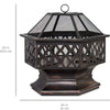 Fire Pit Large Firepit Outdoor Brazier Garden Party BBQ Round Stove Patio Heater