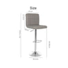 2x Breakfast Bar Stools Cushioned Seat Swivel Gas Lift Foot Rest Kitchen Counter