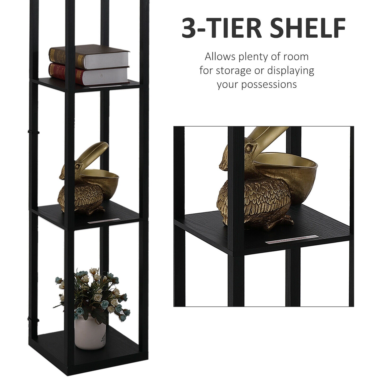 Light stand online with shelves