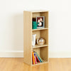 3 Tier Wooden Oak Cube Bookcase Storage Display Unit Modular Shelving/Shelves