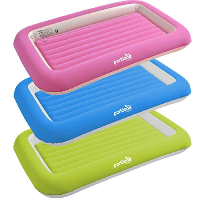 Kids Children Inflatable Safety Flocked Kiddy Airbed Toddlers Camping Air Bed