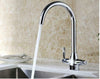 Kitchen Tap Sink Mixer Twin Lever Tap Swivel Modern Chrome Basin Waterfall Taps