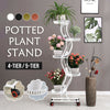 Indoor Outdoor Plant Stand 4 Tier Metal Flower Pots Holder Rack Display Shelf