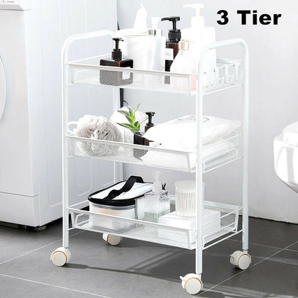 Salon Hairdresser Barber Hair Storage Trolley Beauty Drawer Spa Cart Steel Racks