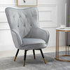 Grey Wing Back Occasional Chair Tub Armchair Living Room Fireside Sofa Lounge BN