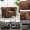 1 Seater Velvet Fabric/Leather Tub Chair Armchair Dining Living Room Reception