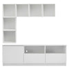 Modern Living Room Furniture Entertainment Center Wall Unit TV Stand Cabinet Set