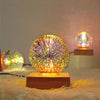 Room Night Light 3D Firework Glass LED Bedside USB Rechargeable Desk Table Lamp