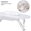 Foldable Nail Table Portable Manicure Desk Mobile Beauty Salon Workstation White