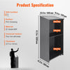 Podium Stand 47 in Hostess Stand with Rolling Wheels&Storage Shelve Black