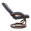 Executive Swivel Lounge Recliner Chair High Back &Footstool Armchair Padded Sofa