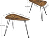 Industrial Small Coffee Table Set of 2 Modern Nesting Tables Nest Side End Metal