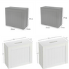 White/Grey Crisp Wooden Toilet Cleaning Product Storage Tidy Box Unit Bathroom