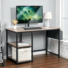 PC Computer Desk Writing Study Table Office Home Workstation Dark +Storage Shelf