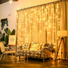 300 LED Curtain Fairy Lights Indoor/Outdoor Wedding Party  Garden Decor