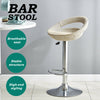 2X Rattan PU Bar Stools Breakfast Bar Chair Kitchen Stool Swivel Barstool