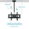 Dual Screen Telescoping Pole TV Ceiling Mount for 32-65" TV LED LCD Hold 220lbs
