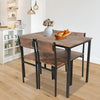 2/4 Seats Modern Dining Table and Chairs Set Metal Frame Kitchen Dining Room UK