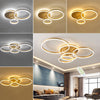 Aluminum LED Ceiling Lamp Ring Light Chandelier Lights Fixture Living Bedroom