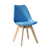 Jamie Dining Chair, Eiffel Inspired, Solid Wood ABS Plastic, Soft Padded Seat