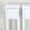 New Pair of Tall Slim Bedside Telephone Tables Narrow Bedroom Hallway Wood White