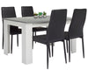 Wood Dining Table and Chairs 4 / 6 Set Pu Leather Seat Kitchen Room Furniture