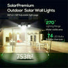 UK 74 LED Solar Power PIR Motion Sensor Lamp Outdoor Garden Security Wall Light