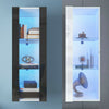 3-Tier Living Room Display Shelves Wall Shelf Bookcase High-gloss With LED Light