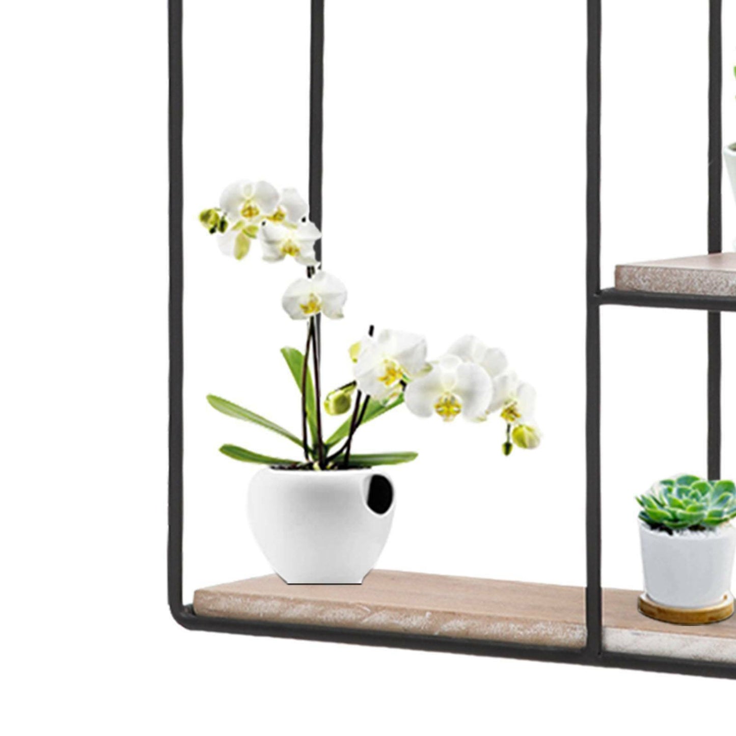 Modern Metal Wire Wall Shelf Storage Home Office Decor Floating Flower Shelve