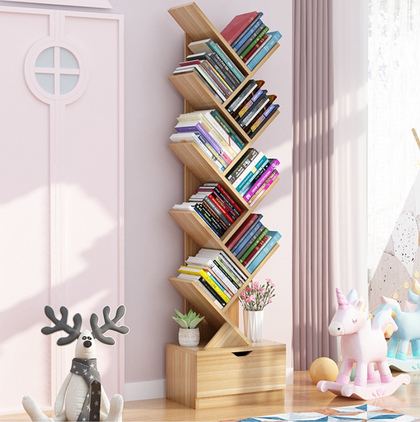 10Tier Book Shelves Tree Shape Bookshelf Case Storage Display Display Unit Shelf