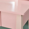 Pink Dressing Table Makeup Vanity Desk Drawers W/ LED Lights Mirror & PU Stool