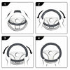 PU Leather Car Steering Wheel Cover 15"/37-38CM Good Grip Black&Red Universal