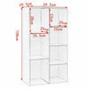 Bookcase 7 Cube Storage Unit Bookshelf Display Stand Unit Shelving Home Office