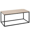 Rectangle Coffee Tea Table Industrial Wooden Top Metal Leg Home Office Reception