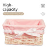 Wicker Storage Basket Washing Clothes Basket Hamper Picnic Basket Blue/Pink